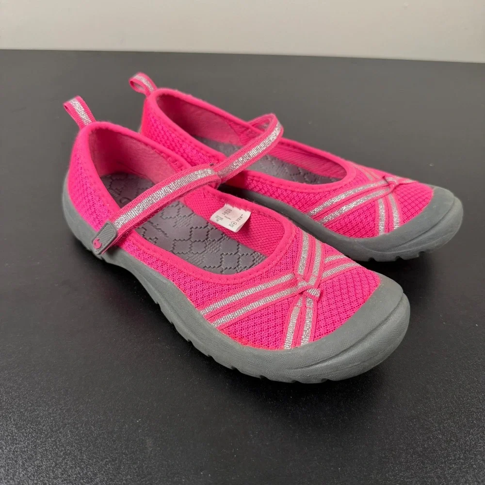 Champion Mary Jane Flats Girls 4 Pink Comfort Athletic Round-Toe School Casual